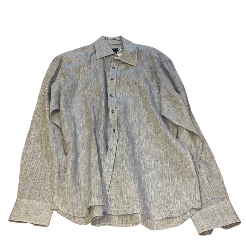 NWT Saks Fifth Avenue Men’s Pewter Grey Dress Shirt Size XL